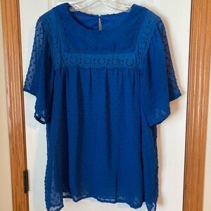 Elegant Blue Women's Top